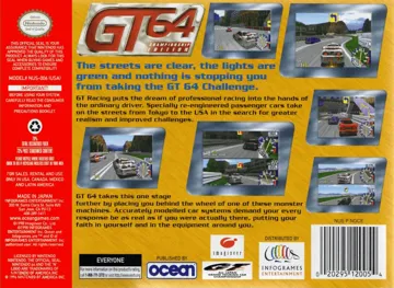 GT 64 - Championship Edition (USA) (Beta) (1998-05-25) box cover back